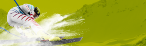 Skier image green
