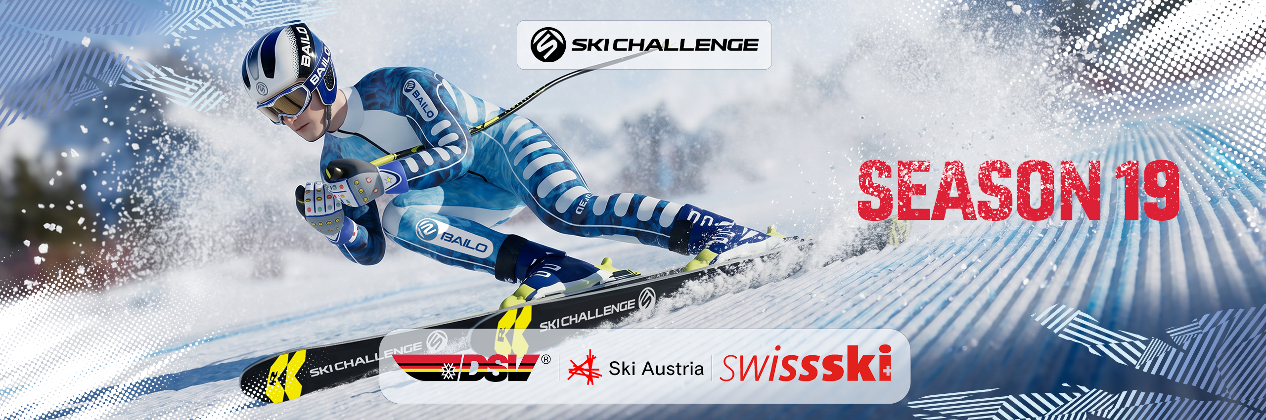 Season 19 - The Perfect Line, Ski Challenge racer on a Giant Slalom course