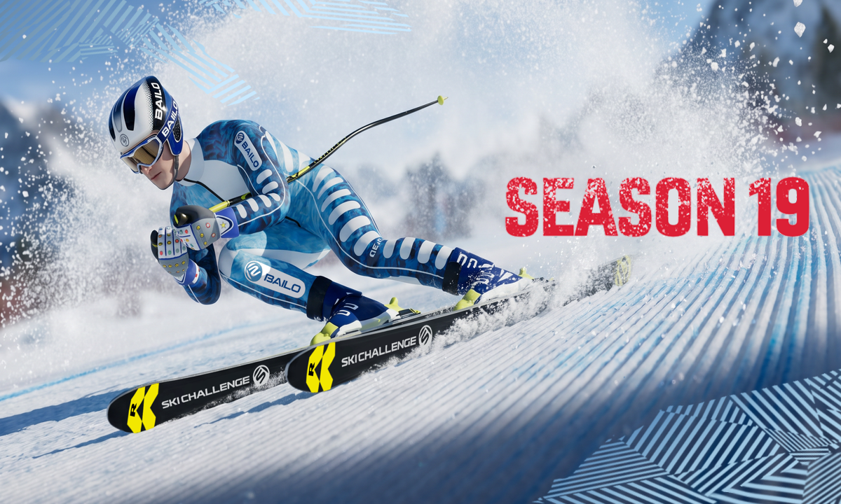 Season 19 - The Perfect Line, Ski Challenge racer on a Giant Slalom course